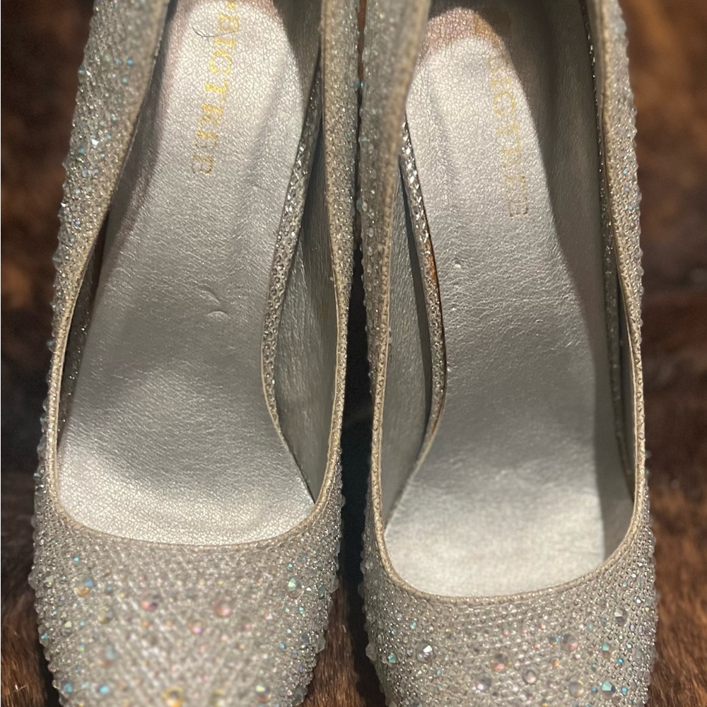 Elegant Gold Studded Women's Heels